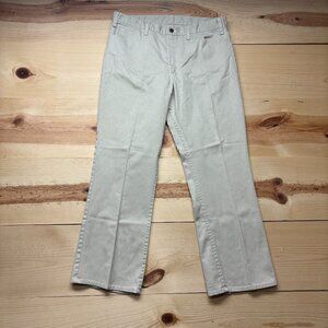 Vintage 70s Montgomery Ward Pants 36x32 Ivory 50/50 JCPenny